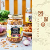 شالوت مقلي مقرمش مصنوع يدويًا مع الزيت والمنتجات