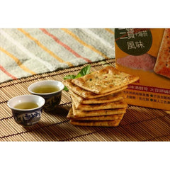 بسكويت الصودا بملح الصخور والقمح والأعشاب البحرية