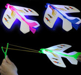 طائرة لعبة الطفولة مع الضوء