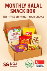 Halal Snack Subscription Box | Monthly 3kg Singapore & Malaysia Snacks | Free Shipping