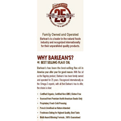 Organic Premium Lignan Flaxseed Oil, 100 Softgels, Barlean's