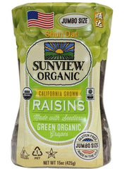 Sunview Organic Raisin ( Black Seedless Raisin / Red Raisin / Green Raisin) New Packaging and Products