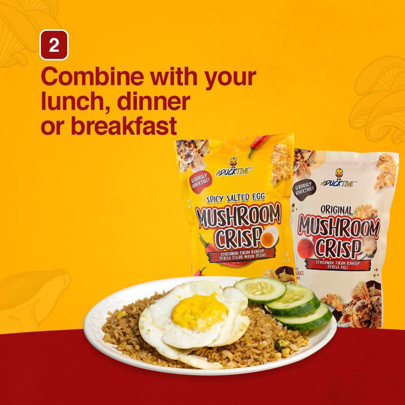 Aducktive Mushroom Crisp Original & Spicy Salted Egg