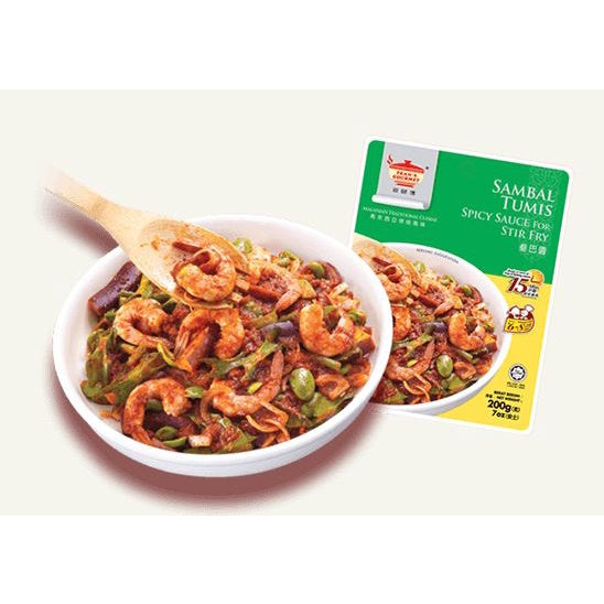 Tean’s Gourmet Cooking Pastes (Halal) Sambal Tumis Spicy Sauce for Stir Fry